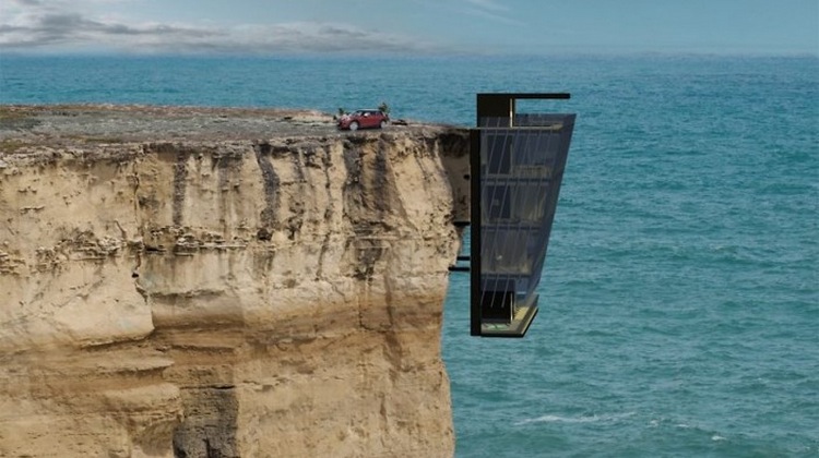 Une maison construite à même le bord d'une falaise - Joli Joli Design